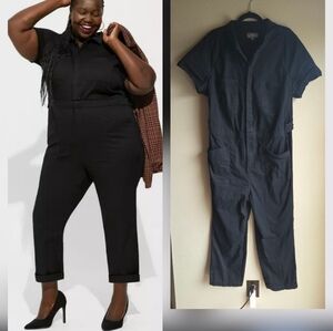 Torrid Short Sleeve Twill Full Length Jumper